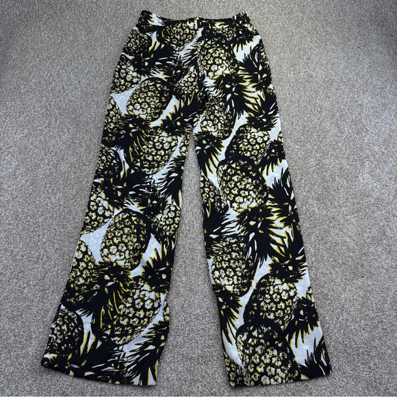 Tropical Pineapple Print Pants Womens size Small - Picture 3 of 8